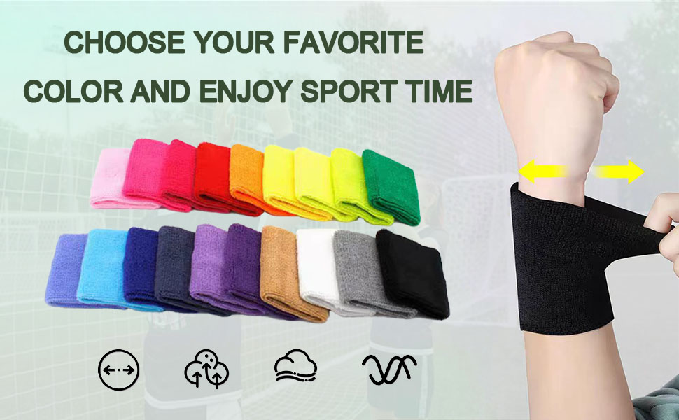 Colorful Sports Wristbands Sweatband